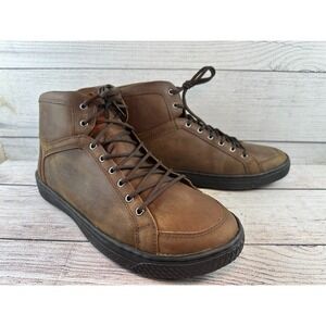 Sandro Moscoloni Wisconsin High Top Sneaker Shoes Mens Size 9 Brown Lace-up
